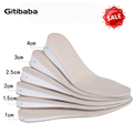 Double Skin Height Increase Insoles for Men up 15 to 40 mm Pigskin Insole Inserts foot