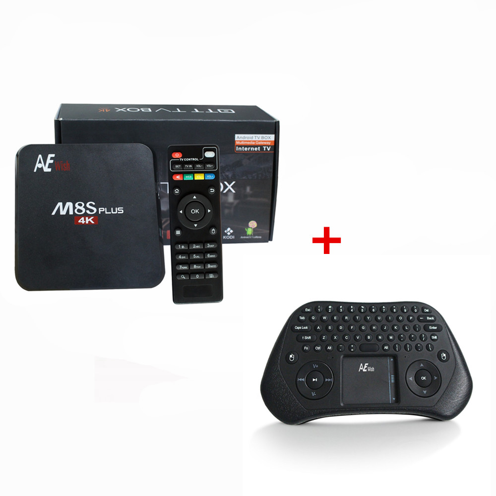 ANEWKODI android tv box M8S PLUS m8s+ Quad-Core Smart TV Amlogic S905 KODI 16.0 4K 2G/16G WIFI Full HD Android 5.1 Media Player