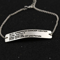 Charm Engraved Customized Bracelet 925 Sterling Silver Statement Address Bracelet Personalized Family address Memorial Jewelry