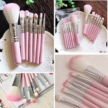 2016 Best Sell 7Pcs Pro Pink Makeup Brush Set Eyeshadow Cosmetic Tools Eye Face Beauty Brushes 5WEI 7GTH 8LNO