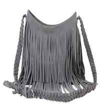 2015 HOT sale New Women s Fringe Messenger Shoulder Bag Handbag Ladies Tassel Crossbody Bag six
