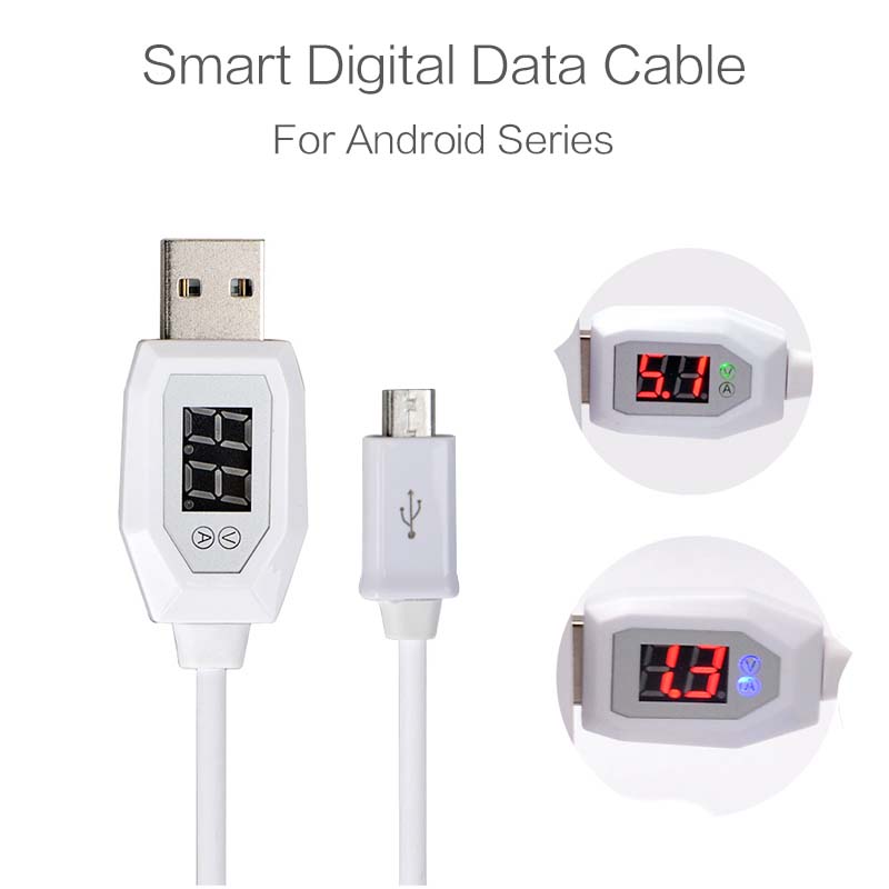 Image of Micro USB Data Syn Charging Cable Digital Indicator For Samsung Xiaomi Huawei Sony HTC telefones Android Phone Universal