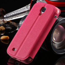 Newest Roar Window View PU Leather Case For Samsung Galaxy S4 S IV I9500 Dirt resistant