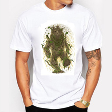 The Game Throne T-shirt Men walking with magic elves Koala print Tees Novelty Swag Cotton Summer T shirt
