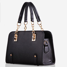 New Fashion 2016 Women PU Leather Handbag Plaid Chain Bag Lady Single Shoulder Bags Popular Handbags High Quality F043