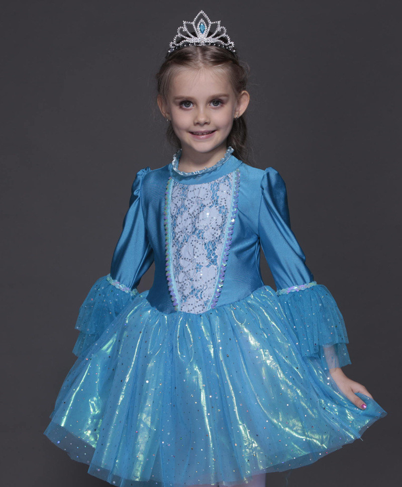 Cinderella Dress 2015 New Elsa Anna Children Kids Girls Cosplay Dresses Kids Party Fancy Clothing New Year Princess Clothes 3-8T