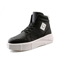 mens thick sole heighten increasing boots fashion boys flat platform high top shoes smile logo plus
