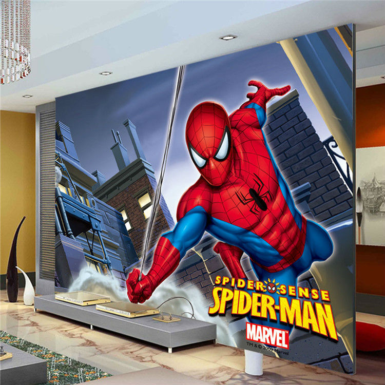 Marvel Spiderman Kids Boys Children Photo Wallpaper Custom Super Hero Wall Mural Wallpaper Home Decoration Room Decor Bedroom