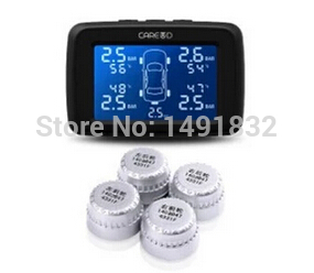 freeshipping car tpms with blue LCD display 4 exte...