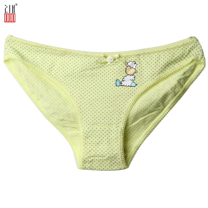 Hot Sale Women Underwear Wholesale Cute Bow Low Waist Girl Triangle Dot Cotton Underwear P47-4