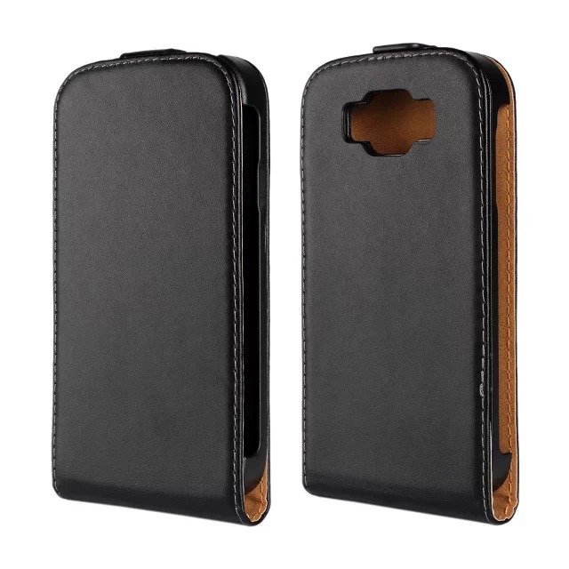 Luxury Genuine Real Leather Case Flip Cover Mobile Phone Accessories Bag Retro Vertical For Samsung Galaxy