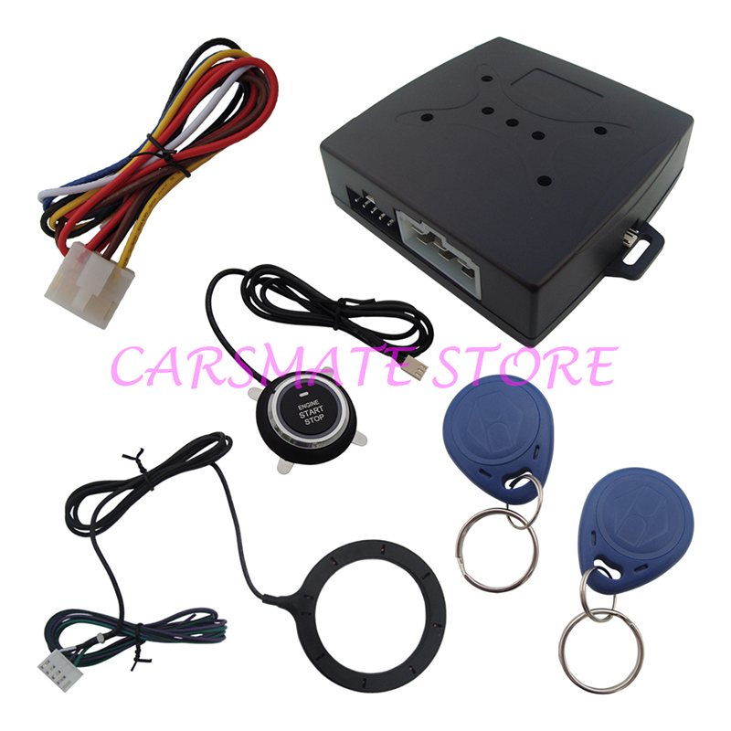 Image of Sales Promotion RFID Car Alarm With Push Start Button And Transponder Immobilizer System Car Engine Start Stop