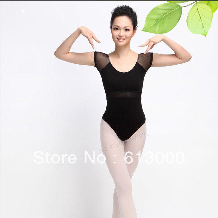 Good quality sexy women black dance leotard ballet gymnastic leotard M