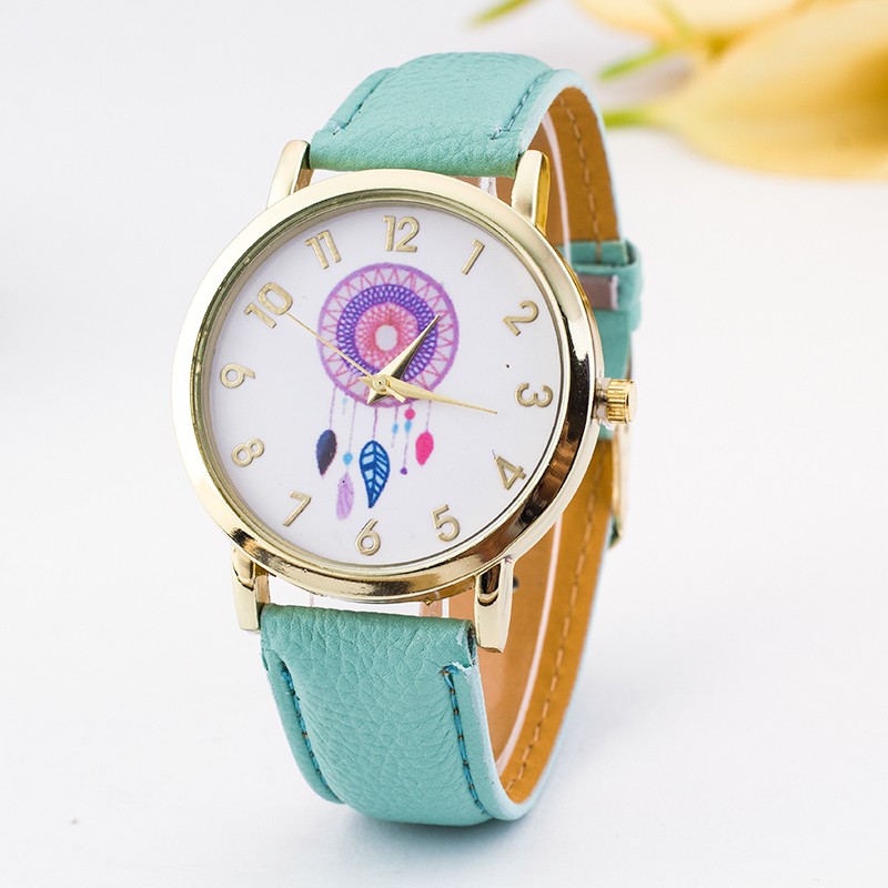 New-Simple-Quartz-Watches-Fashion-Women-Casual-Dress-Watch-Dreamcatcher-Ladies-Wristwatch-Vintage-Leather-Relojes-Feminino