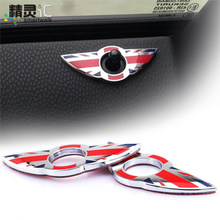 2pcs/set mini cooper interior window pin protect accessories Zinc Alloy sticker for mini one clubman R55 R56 R57 R58 R59