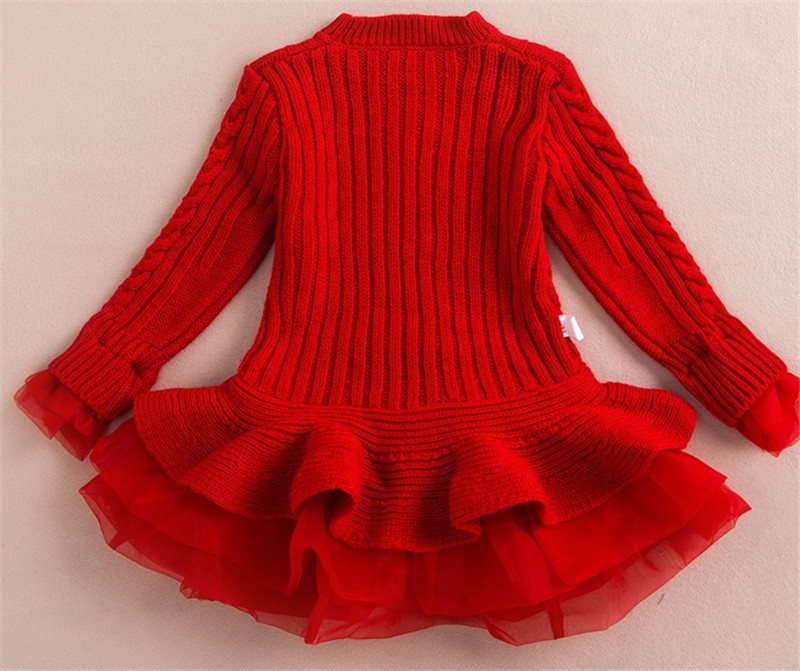 Knitted Sweater Dress Pullovers Sweaters With Lace Shrugs Dresses Crochet Long Free Shipping 2015 Autumn Winter Wholesale Kids (17)
