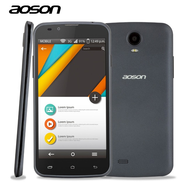 Оригинал Дешевые Продажа MTK6572 Android 3 Г Разблокирована Смартфон Aoson G506 Dual Core Cam 5MP Dual Sim 5 Дюймов Мобильный Телефон белый/Серый