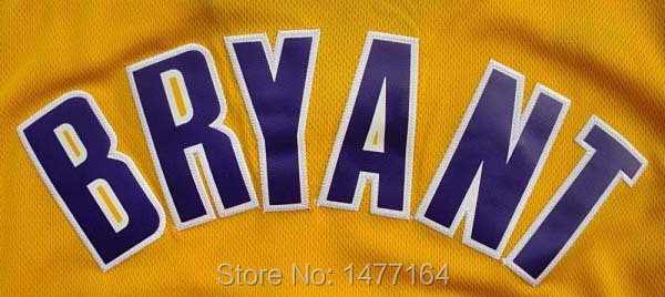 Los Angeles L #24 Kobe Bryant Yellow Jersey_01