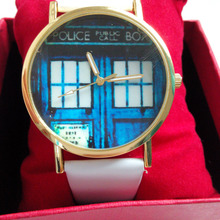 2 Colors Doctor Who tardis Wristwatch Necklace tardis Dr who Police Box in Space Antique Quartz