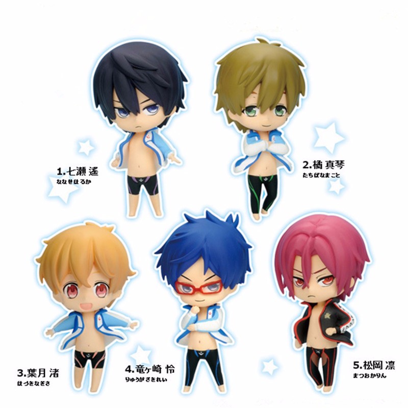Iwatobi Swim Club Haruka Nanase PVC Figure Toy Gift New Anime Free