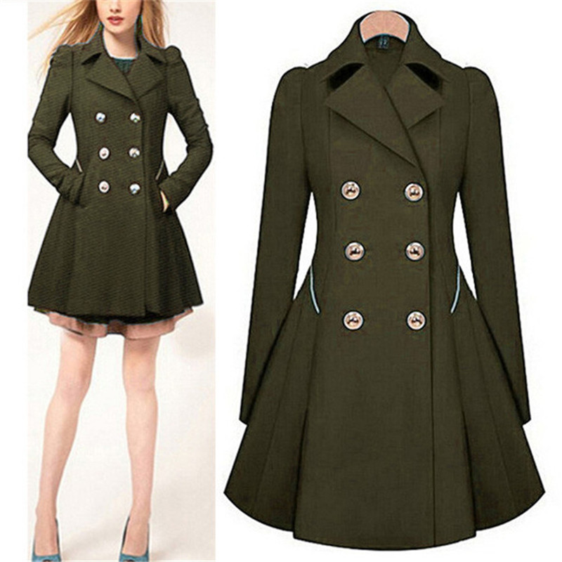 Fashion Spring 2016 Hot Sale Womens Coat Classic waist was thin coat Windbreaker