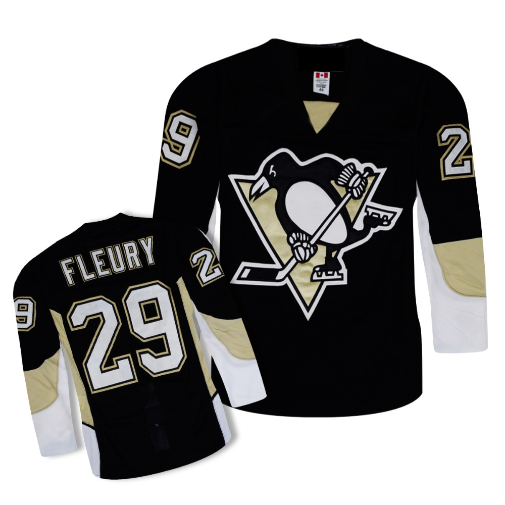 black Pittsburgh Penguins High quality custom design team ice hockey