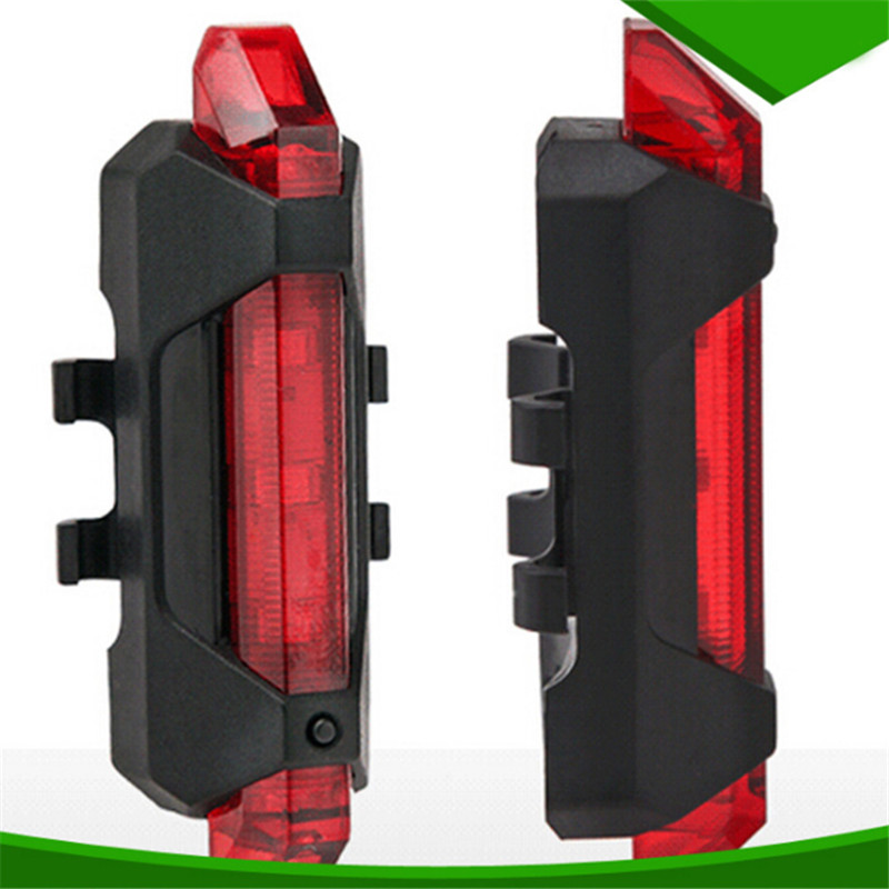 Image of 2016 Hot Sale Portable USB Rechargeable Bike Bicycle Tail Rear Safety Warning Light Taillight Red Light Luces Led Bicicleta