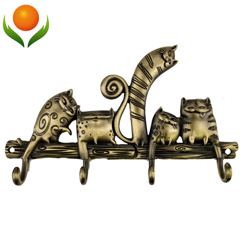 Image of Free shipping Cartoon"Coat rack hook "cat"wedding decoration metal hook hanger Originality crafts . russian gift Souvenirs