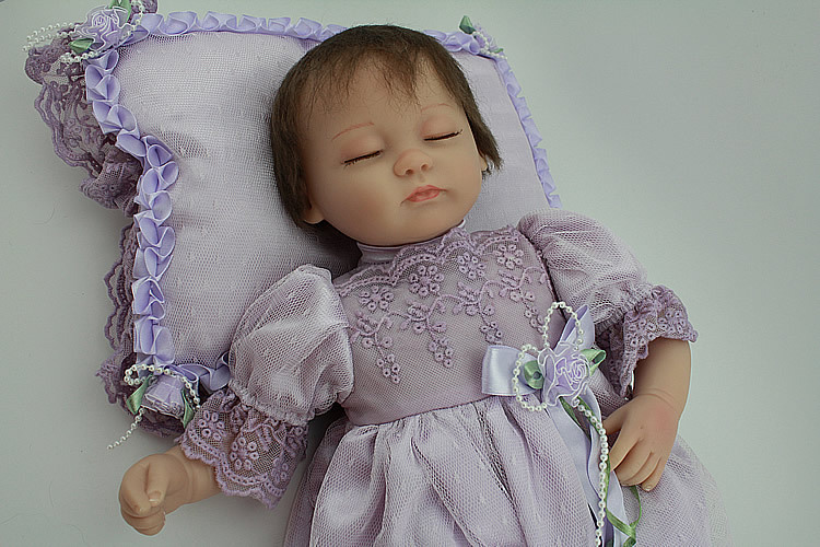 Hot selling fashion 18 inch sleeping quietly princess girl  reborn baby doll lifelike  handmade newborn baby girl