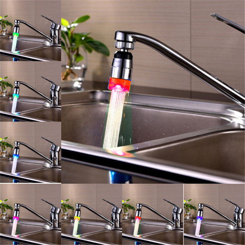 360 degree rotating 7 Colors Changing Water Powered changing Glow Shower LED Faucets Light Tap Aerator for Home Kitchen Bathroom 360 degree rotating 7 Colors Changing Water Powered changing Glow Shower LED Faucets Light Tap Aerator for Home Kitchen Bathroom