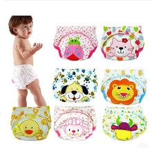 1Pcs Cute Baby Cotton Training Pants Cloth Diapres Washable Reusable Baby Diapers Infants Nappies Diapers Inserts