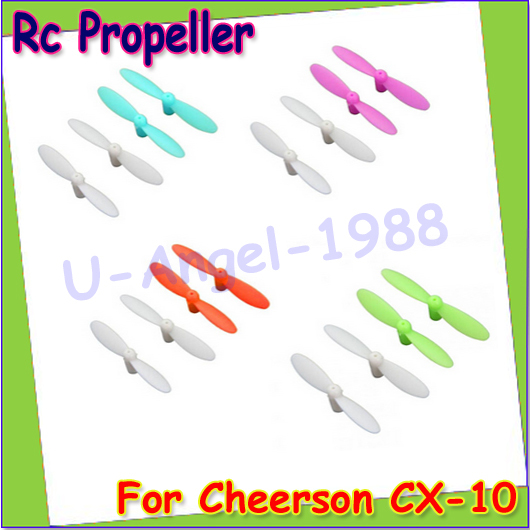 Free shipping 20pcs cheerson cx-10 cx10 blade spare parts propeller main blades cx 10 RC quadcopter helicopter
