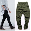 Absolutely High Quality 2016 Side RIRI Zippers Multi Pockets Pants Kanye West Justin Bieber ARMY Camouflage