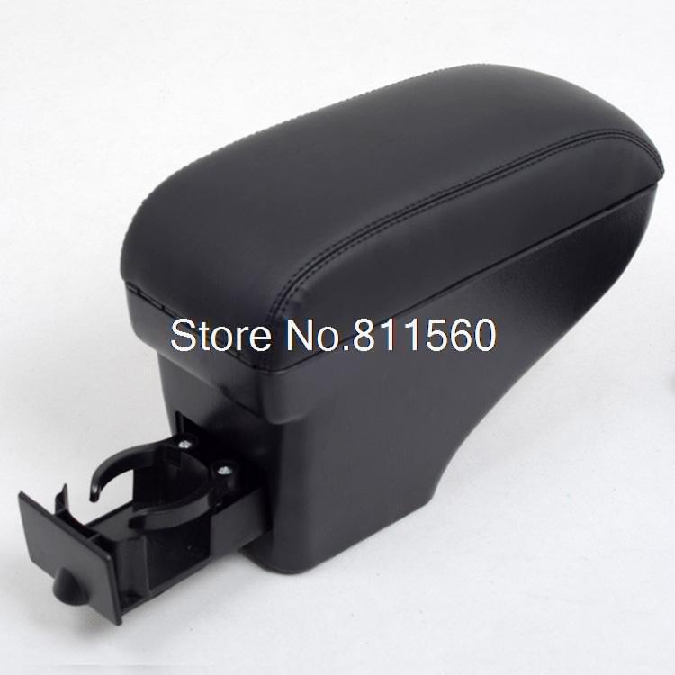 Nissan tiida versa center console armrest black leather #4