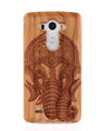 2016 Hot Edge Natural Carving Wooden Funda Elephant Bamboo Wood Hard Cover Cases For LG G4