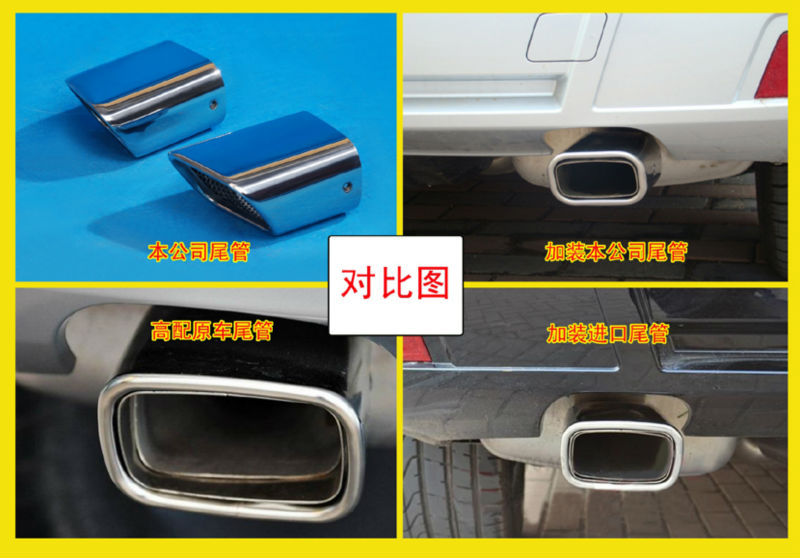 Stainless Steel Auto Exhaust Muffler Exhaust Pipe Car Tail Pipes Fit For BENZ GLK300 Free Shipping