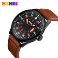 Luxury Fashion Army Mens sports Watch Brand Military WristWatch Thick Brown Black Leather Strap Business Watch