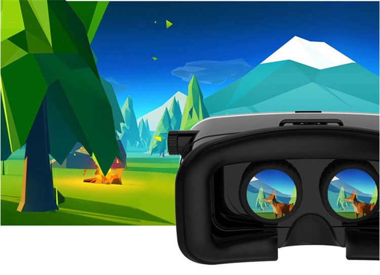Real 3D Glasses Cardboard!Adjustsble 3D VR Box Virtual Reality Movie Game Glasses  For 4.7-6.0 inch Phone + Bluetooth Remote Control