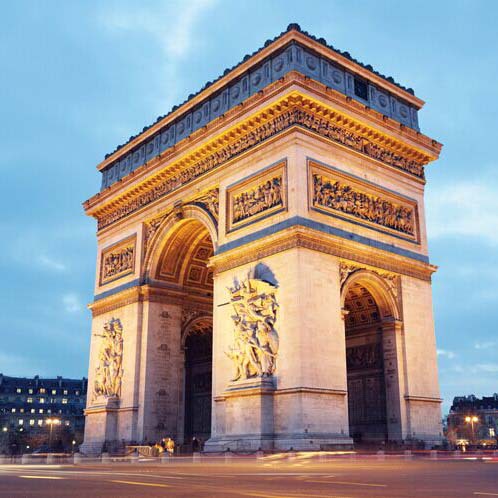 Arc de Triomphe European architecture wallpaper Paris city Night mural wallpaper 3D iving room
