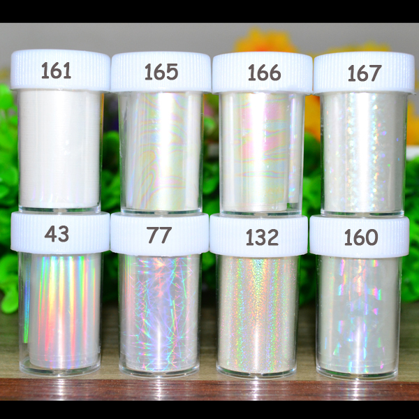 Image of 1pc Holographic Nail Foils Starry Sky Glitter Foils Nail Art Transfer Sticker Paper