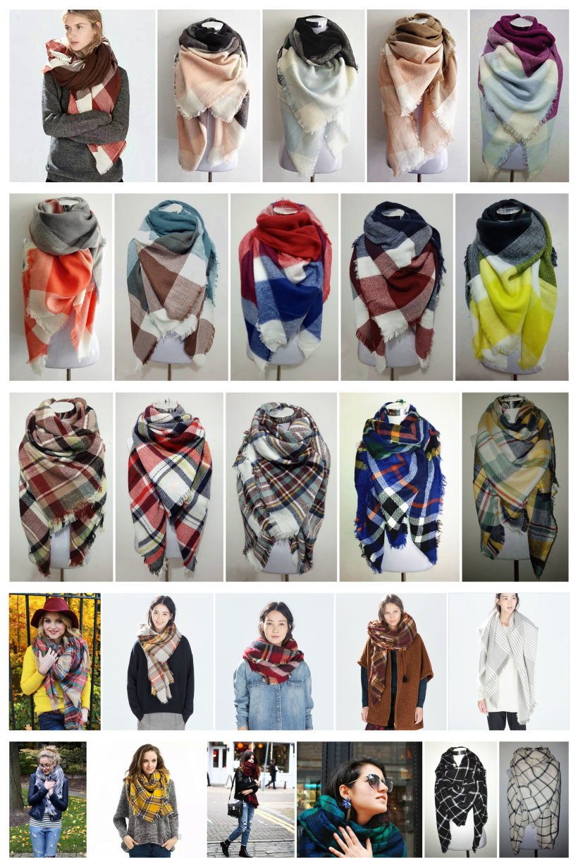 Image of za Winter 2015 Tartan Scarf Desigual Plaid Scarf New Designer Unisex Acrylic Basic Shawls Women's Scarves hot sale za scarf