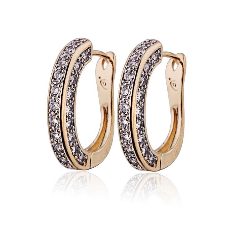 Aliexpress Sale 2014 Crystal Earring 18K Gold Plated CC Hoop Earrings For Women Brinco Earings ...