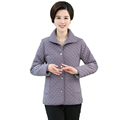 Womens Autumn Warm Quilted Coats Grey Black Army Green Red Orange Jackets Middle Aged Woman Basic