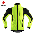 ARSUXEO Thermal Cycling Jersey Winter Warm Up Bicycle Clothing Windproof Waterproof Soft shell Coat MTB Bike