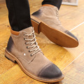 Frosted winter boots really Pima Ding retro cowboy boots casual British fashion boots male boots