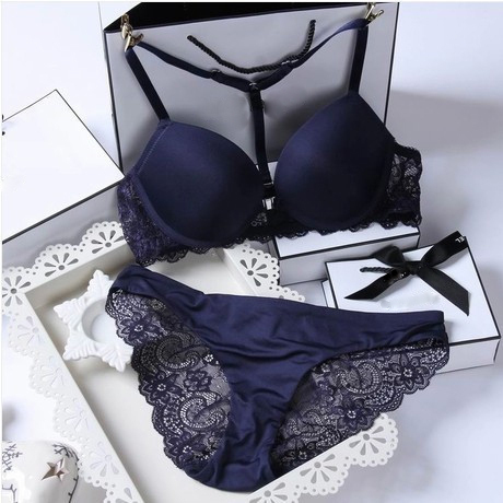 Image of Intimates 2015 New women sexy Y-line straps bra set front closure bra + hollow out Panties Lace Sexy bra set