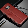 Promotions S7 Leather Wallet Case for Samsung Galaxy N9150 S4 S5 S6 edge Plus S7 edge