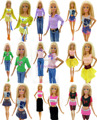 One Lot 5 Sets Randomly Pick Fashion Lady Outfit Fashion Wear Blouse Trousers Shorts Pants Skirt