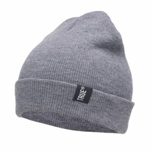 Letter True Casual Beanies for Men Women Fashion Knitted Winter Hat Solid Color Hip-hop Skullies Bonnet Unisex Cap Gorro