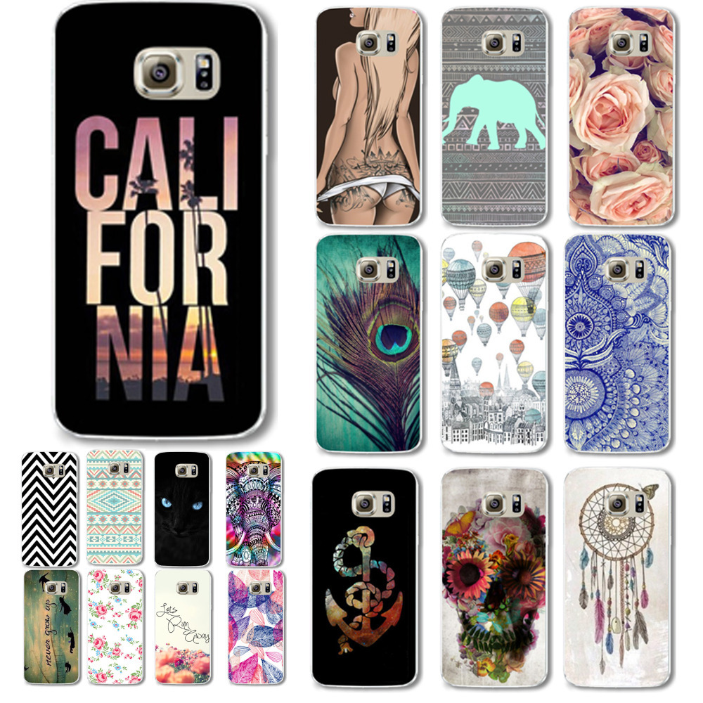 Image of 2016 New Arrival Fashion Flower Cartoon Animals Cover for Samsung Galaxy S6 Design Hard Back Cell Phone Case